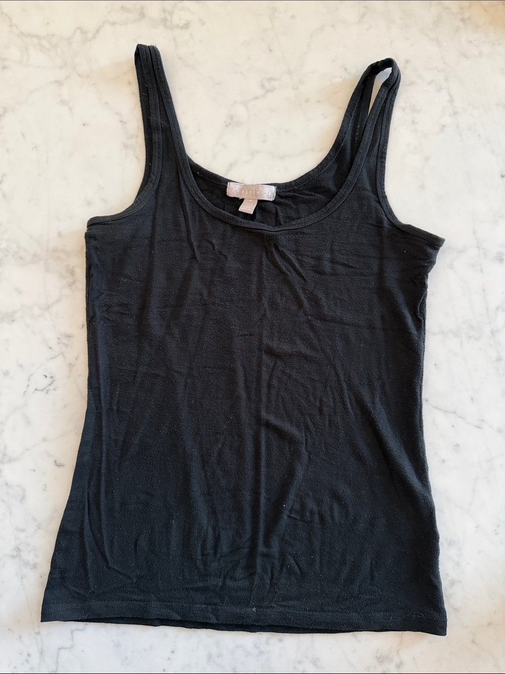 Chelsea28 Black Layering Tank Top Women’s Medium Stretch Basic